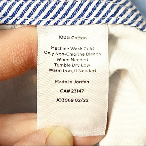 Talbots Relaxed Chino Pants 10 100% cotton Newport Chambray light blue summer - Picture 7 of 12